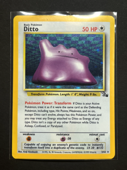 Ditto #3/62 - Pokemon Fossil - 1999 WotC - Holo - Rare - MP - Image 1