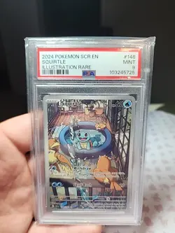 Pokemon TCG Squirtle 148/142 Stellar Crown Illustration Rare Mint PSA 9 - Image 1