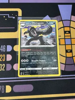 Pokemon - Galarian Obstagoon 037/073 - Reverse Holo Rare- Champion's Path - NM/M - Image 1