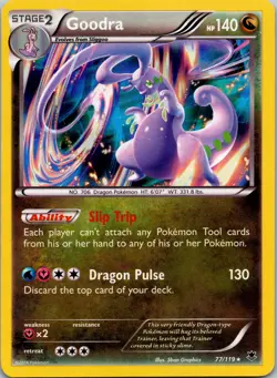 Goodra 77/119 XY - Phantom Forces NM Holo Pokemon TCG - Image 1