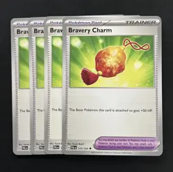 [4x Playset] Bravery Charm 173/193 - SV02: Paldea Evolved (PAL) - Pokemon TCG - Image 1