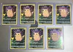 LOT OF 7 Pikachu 005/025 Full Art Pokemon Celebrations TCG PACK FRESH NM-LP - Image 1