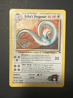 Pokemon TCG Erika's Dragonair Gym Heroes 4/132 Holo Unlimited Rare HP Swirl - Image 2