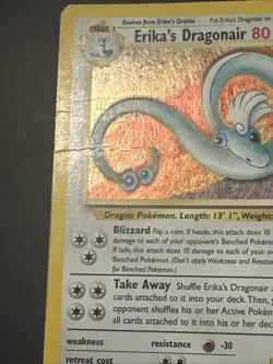 Pokemon TCG Erika's Dragonair Gym Heroes 4/132 Holo Unlimited Rare HP Swirl - Image 4