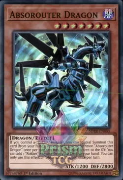 1st ed Absorouter Dragon super rare SDRR-EN005 Yugioh - Image 1