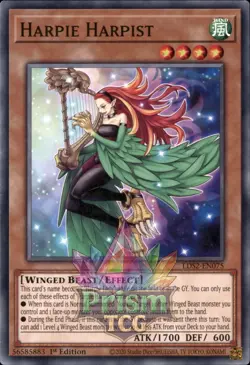 1st Ed Harpie Harpist LDS2-EN075 Yugioh - Image 1