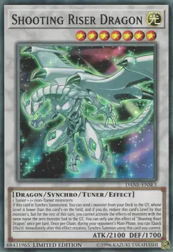 Shooting Riser Dragon DANE-ENSE3 Super Rare Limited Edition Yugioh - Image 1