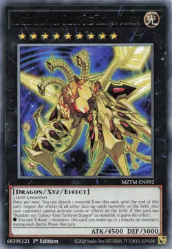 Yugioh MZTM-EN092 - Number C107: Neo Galaxy-Eyes Tachyon Dragon - Rare - Image 1