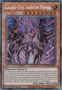 Yugioh MZTM-EN011 - Galaxy-Eyes Tachyon Primal - Secret Rare - Image 1