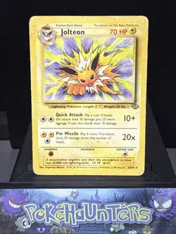 Pokemon Card Jolteon 20/64 Jungle Non Holo Rare WOTC Played 2 - Image 1