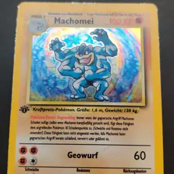 Pokemon TCG Karte - Machomei - 1. Edition - Base Set 8/102 - Deutsch - WOTC - Image 5
