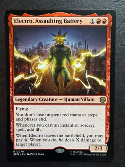 Electro, Assaulting Battery Spider-Man R 0076 Magic The Gathering Near Mint - Image 1