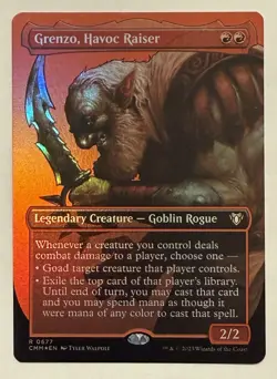 Grenzo, Havoc Raiser Borderless Foil - Commander Masters MTG - Image 1