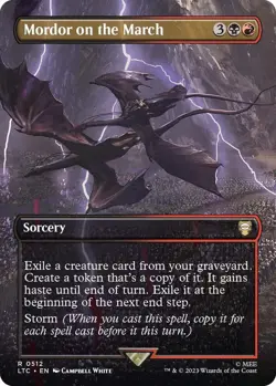 MTG The Lord of the Rings Commander - Mordor on the March (Borderless) - Image 1
