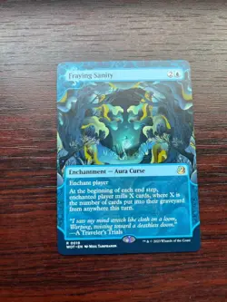 1x BORDERLESS FRAYING SANITY - Eldraine - MTG - Magic the Gathering - Image 1