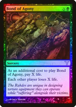 Bond of Agony FOIL Dissension HEAVILY PLD Black Uncommon MAGIC MTG CARD ABUGames - Image 1