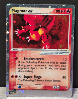 Pokemon Magmar ex 100/109 EX Ruby & Sapphire Ultra Rare 2003 NM-M SWIRL - Image 1