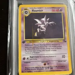 1999 Haunter Holo 1st Edition Stain Error PSA 5 Pokemon - Image 2