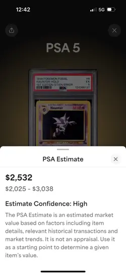 1999 Haunter Holo 1st Edition Stain Error PSA 5 Pokemon - Image 5