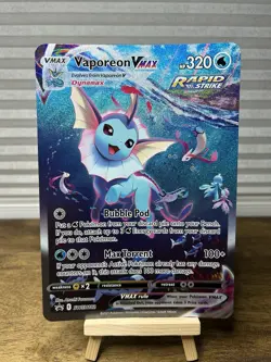 Jumbo Vaporeon VMAX SWSH182 NM 2021 Oversized Pokemon Card Premium Collection - Image 1