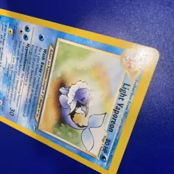 2000s Pokemon light Vaporeon card 52/105 NEO DESTINY non holo Rare - Image 3