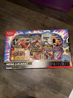 Pokemon TCG Mega Lucario ex Premium Figure Collection Box Factory SEALED NEW - Image 1