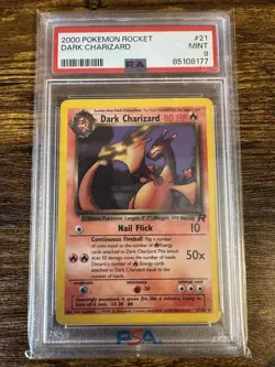 2000 Pokemon Rocket 21 Dark Charizard PSA 9 85108177 Graded Pokemon Cards - Image 1