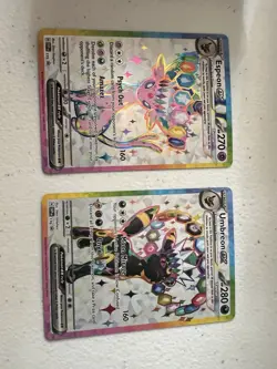Pokemon Umbreon Ex Espeon Ex Svp 175 176 Promos NM + sleevesPrismatic Evolution - Image 1