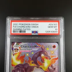 PSA 10 Charizard Vmax SV107/SV122 Pokemon Shining Fates Holo Graded Card - Image 2
