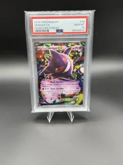 Pokemon Gengar EX TCG #34 2014 XY Phantom Forces Ultra Rare Card PSA 10 Gem Mint - Image 1