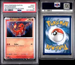 2023 POKEMON SVP EN-SV BLACK STAR PROMO 151 POSTER COLL #047 CHARMANDER PSA 10 - Image 3
