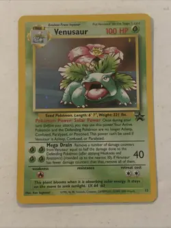 VENUSAUR Pokemon Card - WOTC - Black Star Promo - HOLO - #13 - LP - Image 1