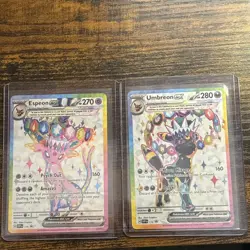 Pokemon TCG Umbreon Ex Espeon Ex Svp 175 176 Promo Pair NM Prismatic Evolution - Image 1