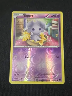 Espurr 58/122 Breakpoint Reverse Holo Rare Pokemon TCG Light Played - Image 1
