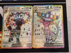 Both Espeon Ex 175 + Umbreon Ex 176 Pokemon Promos Prismatic Figure Promo Clean! - Image 1