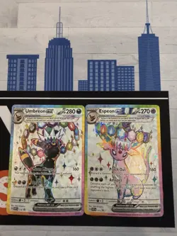 Both Espeon Ex 175 + Umbreon Ex 176 Pokemon Promos Prismatic Figure Promo Clean! - Image 3