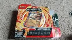 Rare Pokemon Deluxe Battle Deck NINETALES EX (60-Card Deck, Deck Box, Playmat+) - Image 1