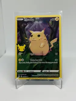 Pikachu 5/25, NM Full Art Holo, Pokemon Celebrations 25th Anniversary TCG Card - Image 1