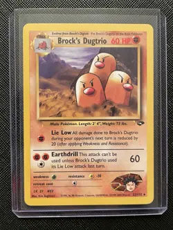 Pokemon TCG Brock's Dugtrio Gym Challenge 22/132 Regular Unlimited Rare LP - Image 5