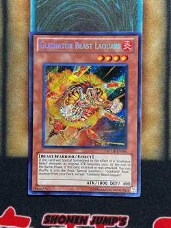 Yugioh Gladiator Beast Laquari RYMP-EN096 Secret Rare LP - Image 1