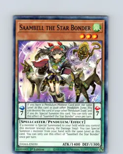 Yu-Gi-Oh TCG Saambell The Star Bonder DAMA-EN030 1st Edition Common Card NM - Image 1