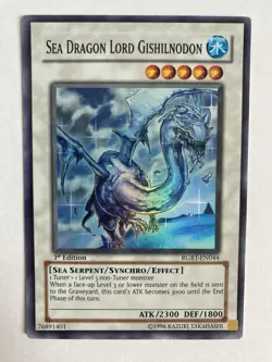 Sea Dragon Lord Gishilnodon RGBT-EN044 Raging Battle 1st Edition LP - Image 5