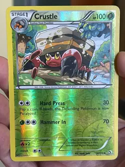 POKEMON CRUSTLE 14/113 UNCOMMON REVERSE HOLOFOIL LEGENDARY TREASURES VLP CARD - Image 1