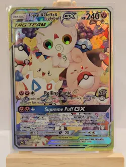 Custom Fan Art Togepi & Cleffa & Igglypuff GX High Quality Custom Card Tag Team - Image 1