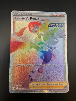 Korrinas Focus Rainbow Trainer Card Battle Style, Secret Rare, 174/163 Pokemon - Image 1