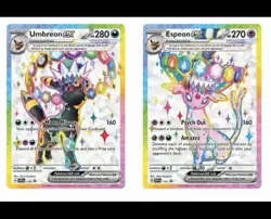Umbreon ex SVP176 and Espeon ex SVP175 Scarlet & Violet Promo Cards - Image 1