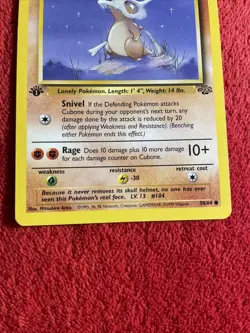 1st Edition Cubone Jungle # 50/64 MINT Pokemon Card 1999 - Image 3