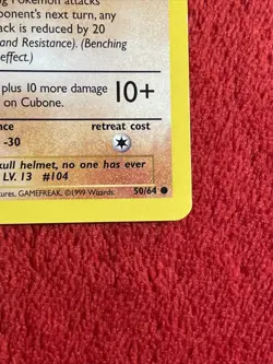 1st Edition Cubone Jungle # 50/64 MINT Pokemon Card 1999 - Image 4