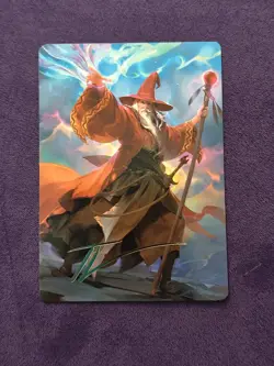 Elminster Art Card Magic: Battle for Baldur's Gate Series #36 Gold Signature - Image 1