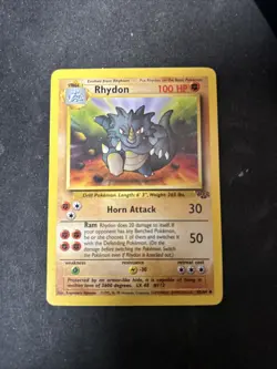 RHYDON - Jungle Set - 45/64 - Uncommon Pokemon Card - Unlimited Edition D20 - Image 1